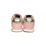 SNEAKER GINNICA SUN68 First Step girl in suede e nylon rosa con velcri