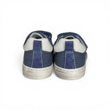 Sneakers primi passi BALOCCHI in canvas e suede blu/pelle bianca con velcri