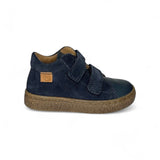 Sneakers NATURINO in pelle e suede blu navy con velcri