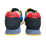 SNEAKERS GINNICA SUN68 TEEN BOY in suede e nylon blu navy e royal blue con lacci