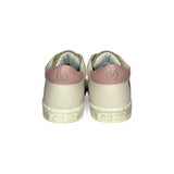 SNEAKERS PRIMI PASSI FALCOTTO in pelle e suede - Panna/Platino con velcri