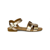 Sandali LESCOUCOU in pelle metallizzata copper
