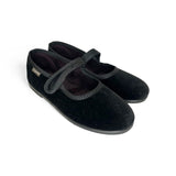 Bebè/Ballerina CIENTA in velluto nero con velcro