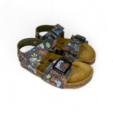 Sandali BALOCCHI BIO in ecopelle multicolor stampata con chiusura a velcro