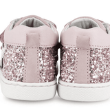 SNEAKERS PRIMI PASSI BALOCCHI in pelle, nubuk e glitter color rosa orchidea con velcri
