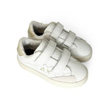 Sneakers SUN68 street baby girl in pelle bianca/platino con velcri