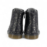 Anfibi BALOCCHI in pelle nera con stampa stelline oro, lacci e zip interna
