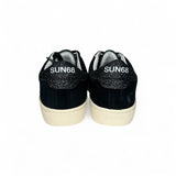SNEAKER SUN68 Street teen girl in pelle e suede neri con lacci