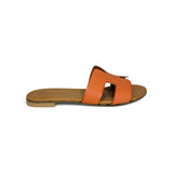 Ciabatte LESCOUCOU in pelle arancio