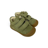 Sneakers Primi Passi COCOON NATURINO in nubuk verde militare con velcri