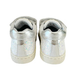 SNEAKERS PRIMI PASSI BALOCCHI in pelle e glitter bianchi con velcri