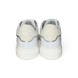 Sneakers PHILIPPE MODEL junior TEMPLE in pelle bianca e glitter bianco