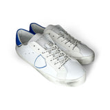 SNEAKERS PHILIPPE MODEL junior PARIS in pelle bianca e bluette