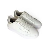 Sneakers SUN68 teen girl bianca/silver/platino con lacci