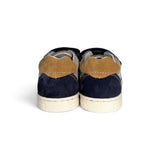 Sneakers primi passi BALOCCHI in suede blu/grigio/senape con velcri