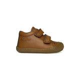 Sneakers Primi Passi COCOON NATURINO in pelle cuoio con velcri