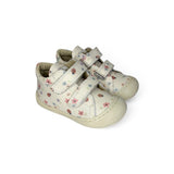 Sneakers Primi Passi COCOON NATURINO in pelle burro/stampa fiorellini con velcri