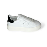 Sneakers PHILIPPE MODEL junior TEMPLE in pelle bianca e nera