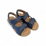 Sandali NATURINO in pelle blu con velcri