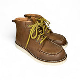 Scarponcini DIANETTI in pelle cuoio con lacci e zip interna