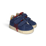 Sneakers primi passi FALCOTTO in suede bluette con velcri