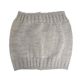 Cappello grigio GIO HIGUAMY misto lana con doppio pompon in volpe ecologica
