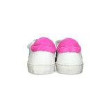 Sneakers DIANETTI in pelle bianca argento con velcri