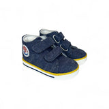 Sneakers primi passi FALCOTTO in tessuto blu con velcri