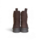 Stivaletti chelsea PATRIZIA PEPE GIRL in suede Testa di Moro con applicazione, elastico e zip interna