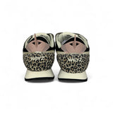 Sneakers ginniche W6YZ in tessuto tecnico nero e suede cipria con velcri