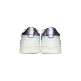 Sneakers DIANETTI in pelle bianca con velcri in glitter multicolors
