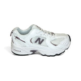 Sneakers ginniche NEWBALANCE 530 bianco/malva con lacci elastici