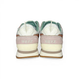 Sneakers ginniche W6YZ in suede rosa/tiffany e tessuto tecnico bianco con lacci