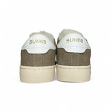 Sneakers SUN68 girl street in suede beige scuro/pelliccia sintetica con lacci
