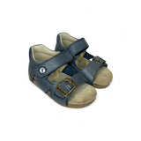 Sandali Primi Passi FALCOTTO in pelle blu navy con fibbia e strap