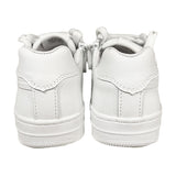 CIAO BIMBI SNEAKERS UNISEX in pelle bianca con lacci e zip laterale