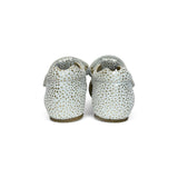 Sandali Primi Passi semi chiusi FALCOTTO in suede bianco/oro con velcro