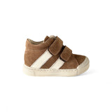 Sneakers primi passi FALCOTTO in suede color cuoio con velcri