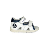 Sandali Primi Passi BALOCCHI in pelle bianca e blu con strap