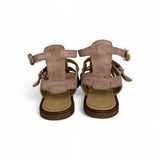 Sandali DIANETTI in suede tortora con fibbie