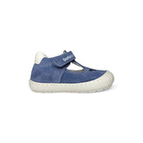 Primi Passi “2 OCCHI” BALOCCHI in suede azzurro jeans con velcro