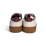 Sneakers SUN68 girl in eco pelle e suede bianco con velcri o velcro e lacci alastici