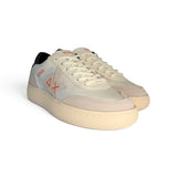 Sneakers SUN68 teen boy in eco pelle, suede e nylon bianco con lacci