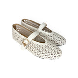 Ballerine Mary Jane PATRIZIA PEPE GIRL in pelle intrecciata burro