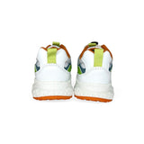 FLOWER MOUNTAIN by Naturino in ecopelle bianca, verde e ottanio con chiusura quick stop