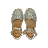Minorchine RIA MENORCA in glitter platino/bianco