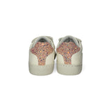 Sneakers primi passi LESCOUCOU pelle burro e glitter con velcri