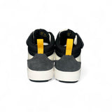 SNEAKER SUN68 Boy mid top in pelle e nylon bianco e nero con velcro e lacci elastici