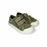 Sneakers NATURINO SUMMER in canvas delavè olive con velcri