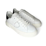Sneakers PHILIPPE MODEL junior TEMPLE in pelle bianca e nera
